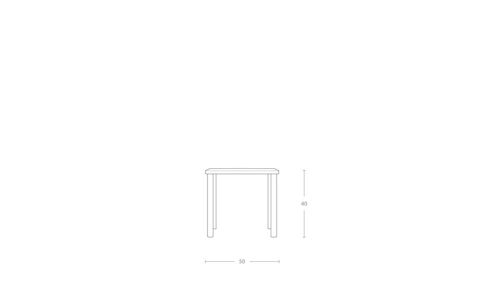 Dimensoes do produto mesa lateral uni inox