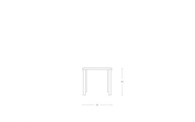 Dimensoes do produto mesa lateral uni inox com revisteiro