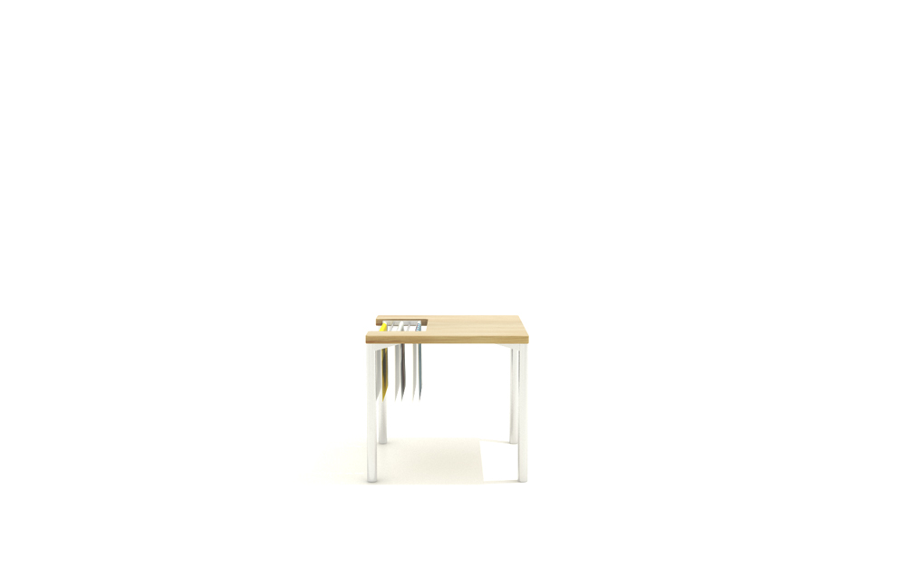 mesa lateral clip com revisteiro