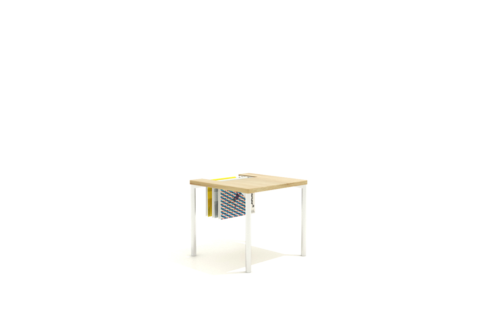 mesa lateral clip com revisteiro
