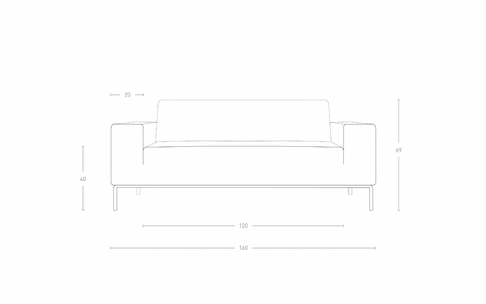 Dimensoes do produto sof onny 2 lugares