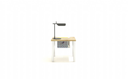 mesa lateral uni inox com revisteiro