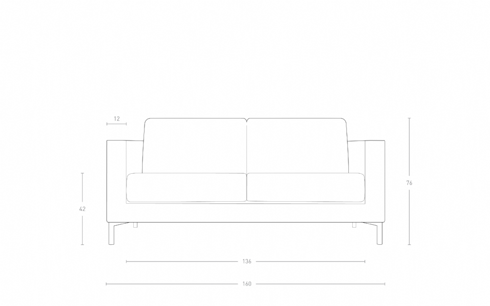 Dimensoes do produto sof mani  2 lugares.